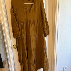 Universal Thread Mustard Long Sleeve Dress